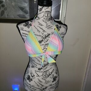 Victoria's Secret Pastel Striped Bikini Top